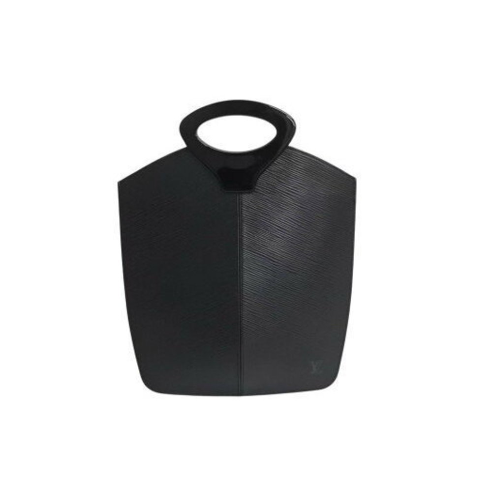 Louis Vuitton leather black Demilune Epi handbag